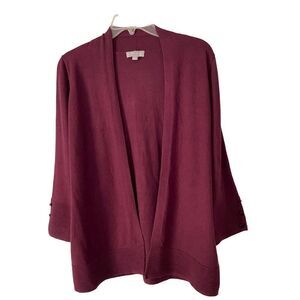 Evolution Open Cardigan Sweater Dark Burgundy Size S​